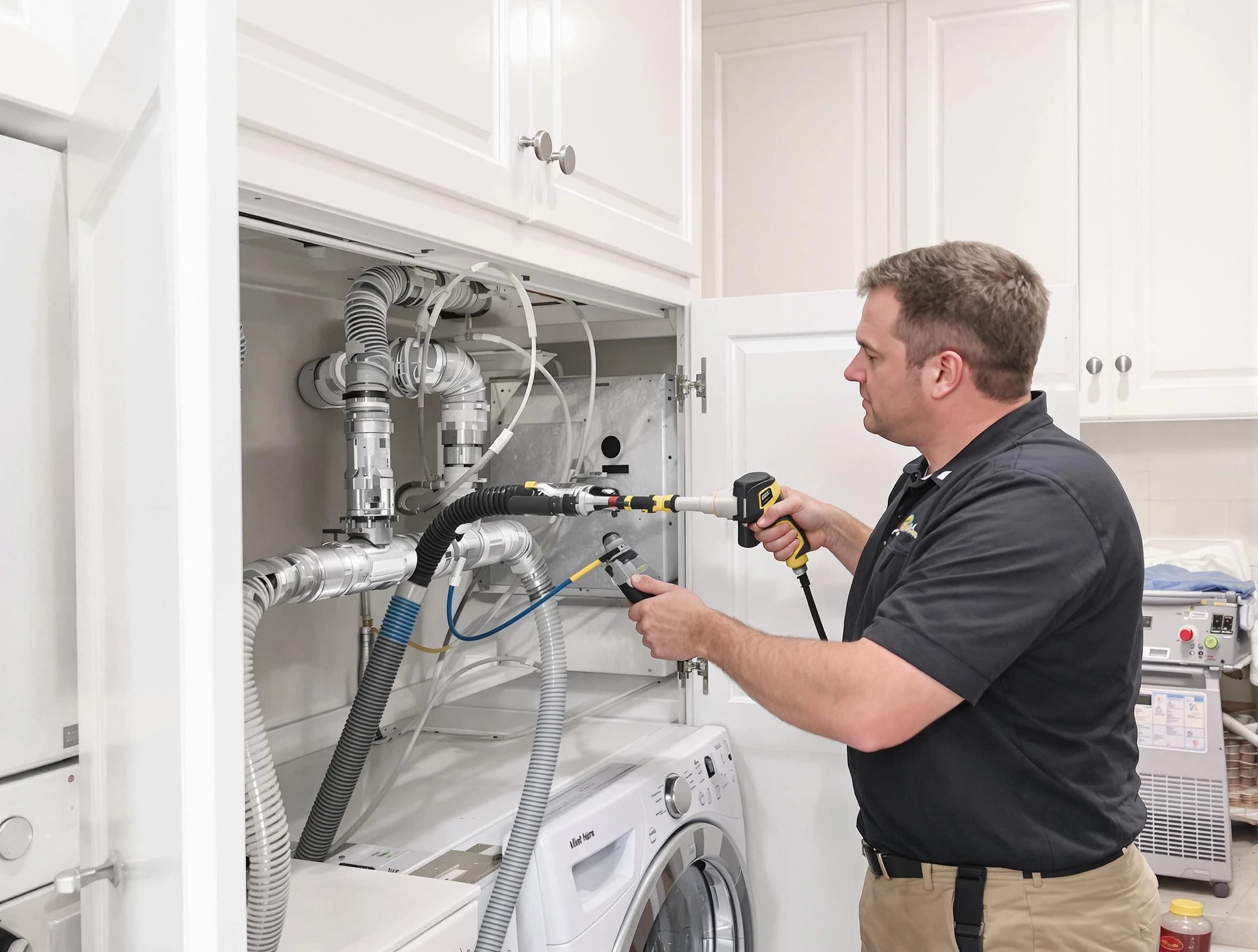 Margaret Dryer Vent Cleaning professional removing severe blockage from a clogged dryer vent in Margaret